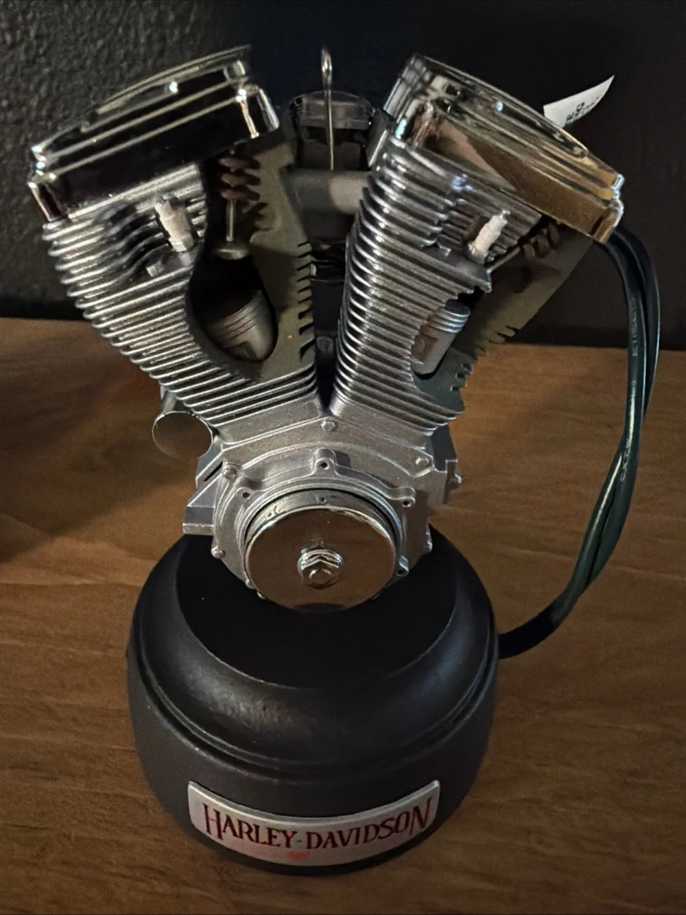 Vintage Hallmark Keepsake Harley Davidson Twin Evolution Engine Ornament Lights